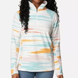 Columbia Women's Glacial IV Print 1/2 ZipPullover Sweater Medium, Layering Wintr